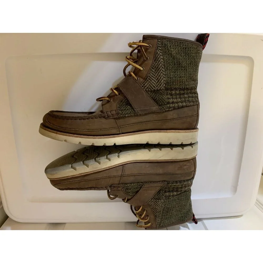 Polo Ralph Lauren Men’s Sz 8.5 D‎ Saddleworth Boots Brown Leather Lace Up